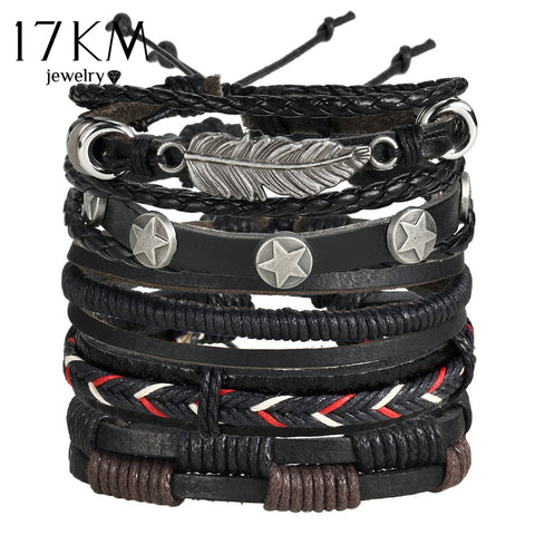 Vintage Multiple Charm Bracelets Set For Men Woman Fashion