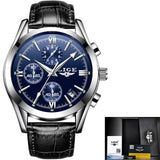 LIGE Watch Men Sport Quartz Fashion Leather Clock Mens Watch