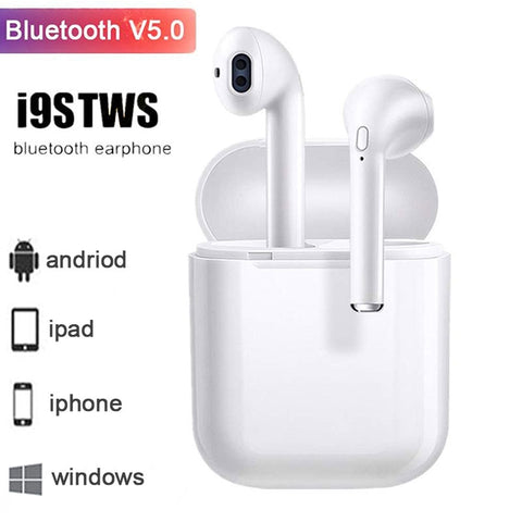 i9S TWS Bluetooth Wireless Earphones Gaming with noise canceling feature for Iphone and android