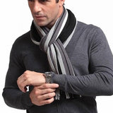 Winter Designer Men Striped Cotton Scarf for Male Female fashion