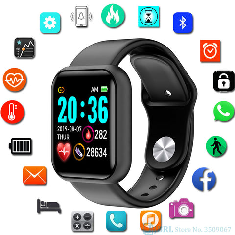 Squae Silicone Digital Electronic LED watch For Men Women fashion