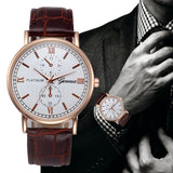 Fashion Men Women Watch  Retro Design Business Watches Leather Band Analog Quarz watch
