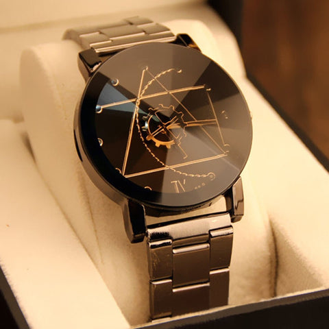 Couple's Watch Men Women Watch Stainless Steel Watches and Mens Quartz Analog Wrist Watch