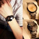Couple's Watch Men Women Watch Stainless Steel Watches and Mens Quartz Analog Wrist Watch