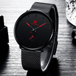 New Mesh Strap Men Minimalism Analog Quartz Watch