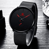 New Mesh Strap Men Minimalism Analog Quartz Watch