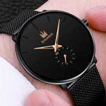 New Mesh Strap Men Minimalism Analog Quartz Watch