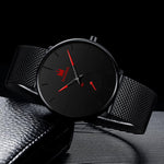 New Mesh Strap Men Minimalism Analog Quartz Watch