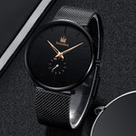New Mesh Strap Men Minimalism Analog Quartz Watch