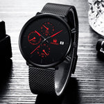 New Mesh Strap Men Minimalism Analog Quartz Watch