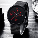 New Mesh Strap Men Minimalism Analog Quartz Watch