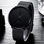 New Mesh Strap Men Minimalism Analog Quartz Watch