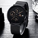 New Mesh Strap Men Minimalism Analog Quartz Watch