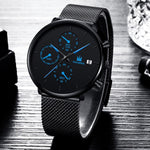 New Mesh Strap Men Minimalism Analog Quartz Watch