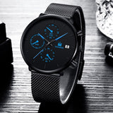New Mesh Strap Men Minimalism Analog Quartz Watch