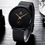 New Mesh Strap Men Minimalism Analog Quartz Watch