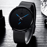 New Mesh Strap Men Minimalism Analog Quartz Watch