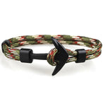 NIUYITID New Black Anchor Bracelet For Men Fashion 21cm Handmade Charm Braclet Jewelry Male Accessories