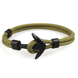NIUYITID New Black Anchor Bracelet For Men Fashion 21cm Handmade Charm Braclet Jewelry Male Accessories