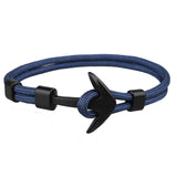 NIUYITID New Black Anchor Bracelet For Men Fashion 21cm Handmade Charm Braclet Jewelry Male Accessories
