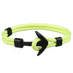 NIUYITID New Black Anchor Bracelet For Men Fashion 21cm Handmade Charm Braclet Jewelry Male Accessories