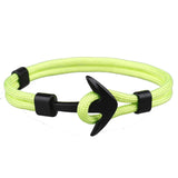 NIUYITID New Black Anchor Bracelet For Men Fashion 21cm Handmade Charm Braclet Jewelry Male Accessories