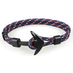 NIUYITID New Black Anchor Bracelet For Men Fashion 21cm Handmade Charm Braclet Jewelry Male Accessories