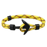 NIUYITID New Black Anchor Bracelet For Men Fashion 21cm Handmade Charm Braclet Jewelry Male Accessories