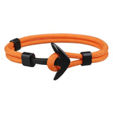 NIUYITID New Black Anchor Bracelet For Men Fashion 21cm Handmade Charm Braclet Jewelry Male Accessories