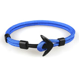 NIUYITID New Black Anchor Bracelet For Men Fashion 21cm Handmade Charm Braclet Jewelry Male Accessories