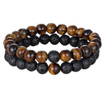 Hot 2pcs/set 7 Style Couples Bracelet with Natural Stone for men women fashion