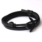 Leather Bracelet Men Jewelry Fashion Anchor Bracelet & Bangle Female Women fashion