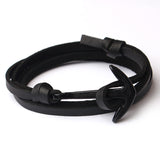 Leather Bracelet Men Jewelry Fashion Anchor Bracelet & Bangle Female Women fashion