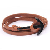 Leather Bracelet Men Jewelry Fashion Anchor Bracelet & Bangle Female Women fashion