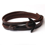 Leather Bracelet Men Jewelry Fashion Anchor Bracelet & Bangle Female Women fashion