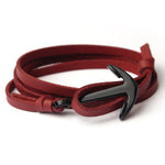 Leather Bracelet Men Jewelry Fashion Anchor Bracelet & Bangle Female Women fashion