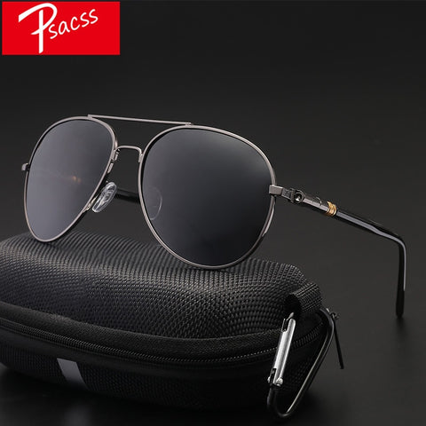 Classic Pilot Photochromic Sunglasses Men Driving Clear Polarized sunglasses