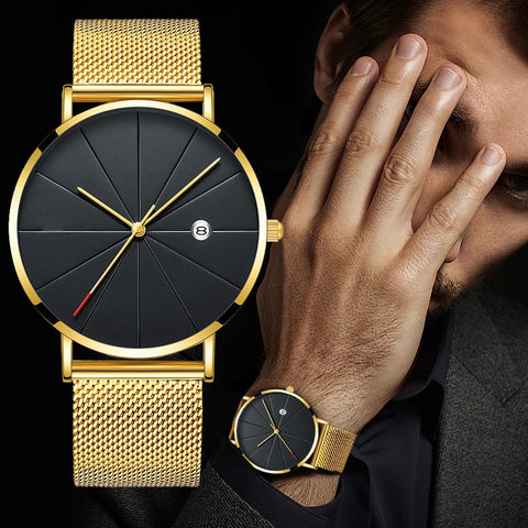 Luxury Fashion Business Watches for Men superslim watch